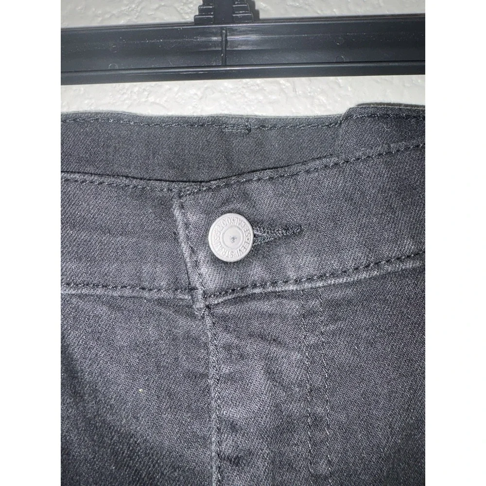 Levis 512 Jeans Mens 38x30 Black Distressed Stretch Denim